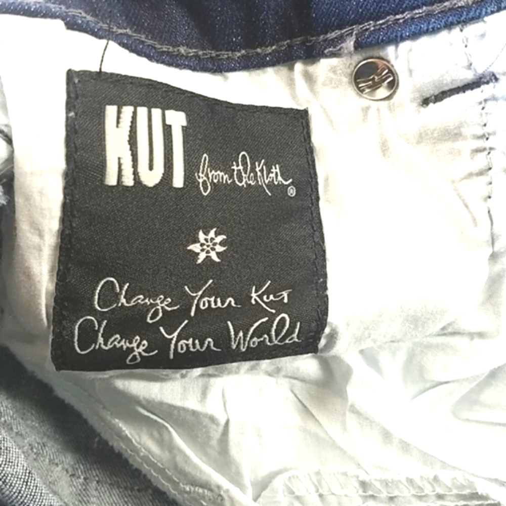 KUT FROM THE KLOTH CAPRI BERMUDA DARK WASH PREOWNED GIRLS JEANS 4x18 - Picture 5 of 7